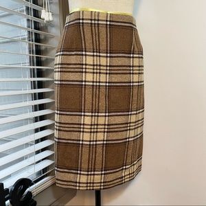 Vintage Plaid Wool Skirt